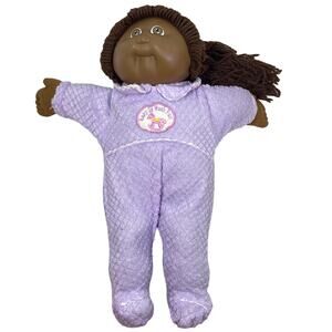 Vintage Cabbage Patch Kid African American Baby Girl Pnytail Pajamas 1982